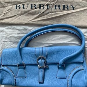 Authentic Classic Blue Burberry Handbag